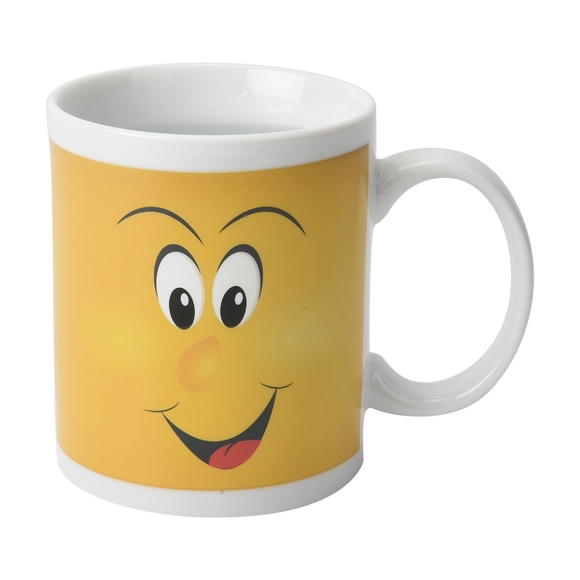 Mugs color change smiley face. Kids will love! Ceramic, set of 2. Hot Cocoa etc - Picture 6 of 6
